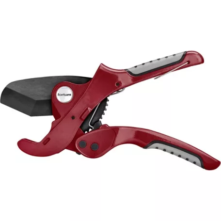 Fortum műanyagcső vágóolló, max.: 42mm, (PVC, PPR, PP, PE, PEX, PB, PVDF csövekhez), ALU test, teflon bevonatú, háromszög penge 4775011
