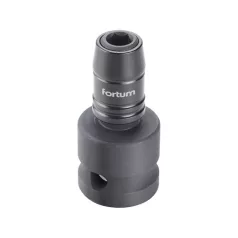   Fortum adapter, impakt 1/4" BIT-ek gépi befogásához, 1/2" gépi befogás, gyorskioldóval, CrMoV, hossz: 49 mm 4790002
