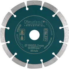   EXTOL 8703033 gyémántvágó, ipari korong, szegmenses; 150mm, száraz vágásra