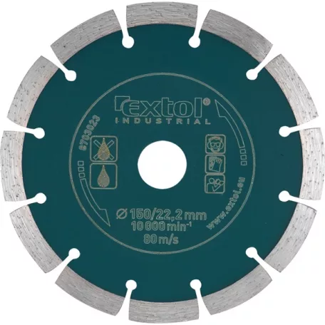 EXTOL 8703033 gyémántvágó, ipari korong, szegmenses; 150mm, száraz vágásra