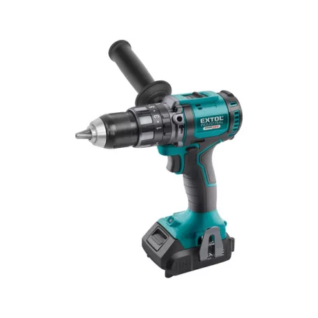 EXTOL akkus ütvefúró és csavarozó, Share20V, 20V, Li-ion; 1db akku, 1db töltő, 2000 mAh, 80Nm 8791802