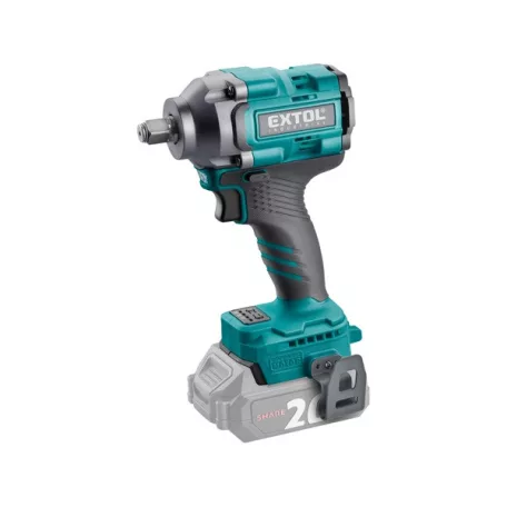 EXTOL INDUSTRIAL akkus ütvecsavarozó, Share20V, 1/2" négyszög,szénkefe mentes, Li-ion;  AKKU és TÖLTŐ NÉLKÜL, 500 Nm 8791815