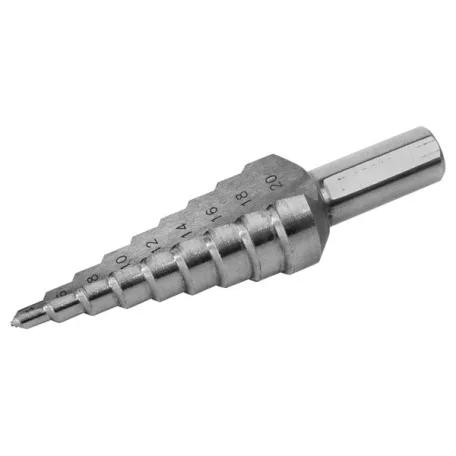 EXTOL 8801163 lépcsős fémfúró HSS, 13 lépcsős (6-30mm, 2mm lépcsők), befogás: 10mm