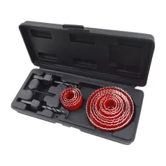   EXTOL körkivágó klt., 15 db-os,(19-22-29-32-36-38-44-51-58-64-76mm) műanyag, fa, gipszkarton 8801606