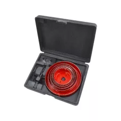   EXTOL körkivágó klt., 10 db-os, (64-70-76-82-89-102-127mm) műanyag, fa, gipszkarton 8801607