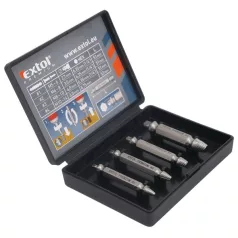   EXTOL törtcsavar kiszedő klt. 4db (2,7-3,5-4,0-6,0 mm)×51mm, HSS 8801842