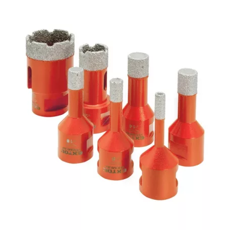 EXTOL körkivágó csempére klt. 7 db, gyémánt vágóél; 6-35mm × M14, sarokcsiszolóba fogható 8802991