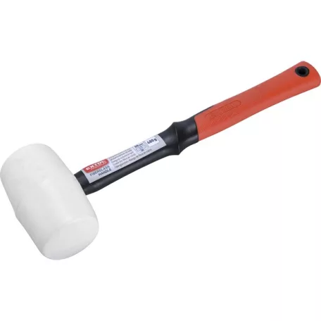 EXTOL gumikalapács üvegszálas nyéllel, fehér gumi ; 80 mm, 0,91 kg 8811115