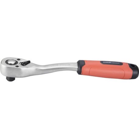 EXTOL racsnis hajtókar, CV., 45 fog, hajlított szár, csúszásgátló TPR markolat; 1/4", 153 mm 8816454