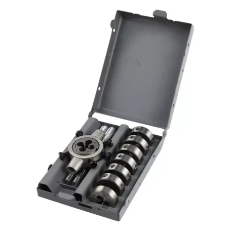 EXTOL 8816511 menetmetsző klt., M3-M12, 9 db;M3-M4-M5-M6-M7-M8-M10-M12+hajtókar