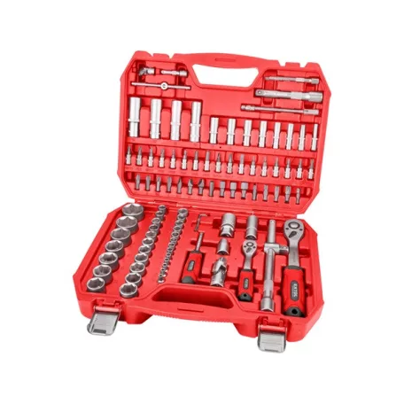 EXTOL PREMIUM dugókulcs klt., CV., racsnis 45fog ; 1/4" és 1/2", 94db, 4-32mm, 32db bit(lapos, kereszt,imbusz,torx), gyertyakulcs16&21 8818337