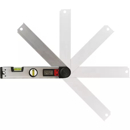 EXTOL 8823501 vízmérték, digitális szögmérővel, 305mm, 2 libella, ±0,5mm/1m, illetve 0-225°, ±0,3°, LCD kijelző