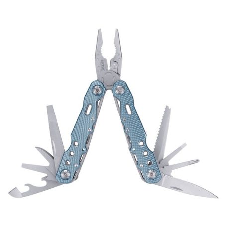 EXTOL 8855133 multifunkciós rozsdamentes szerszám, kombinált fogóval+ késpengével, 3Cr13, 11 funk teljes/összecsukott hossz.:165/105mm