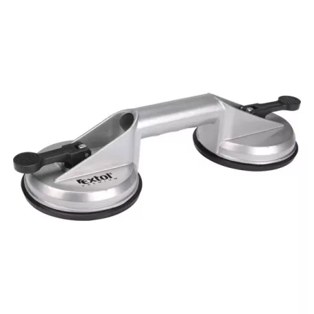 EXTOL 8863102 üvegemelő (vákuumos üvegfogó tappancs), kétfejes, max. 100kg teherbírás, átmérő: 118mm, ALU ötvözet