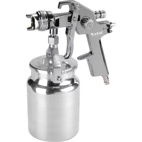 EXTOL 8865055 festékszóró, alsótartályos, 1000ml, HVLP, fúvóka: 1,4mm, max. 410 l/min, 3 Bar, 1/4" tömlőcsatlakozó, 0,7kg