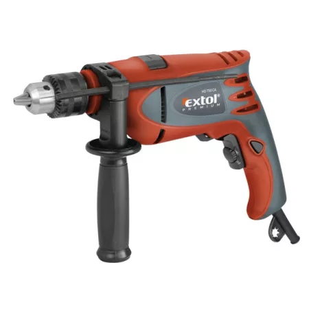 EXTOL 8890012 ütvefúrógép 750W, 0-3000 ford/perc, kulcsos tokmány, 1,5-13mm, papír dobozban