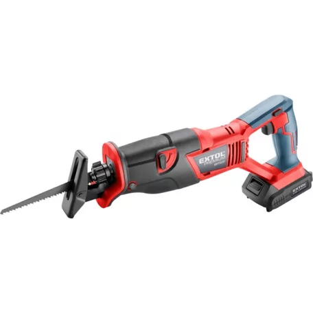 EXTOL 8891820 akkus szablyafűrészgép, 20V, Li-ion, 1db akku, 1db töltő, 2000 mAh, 0-3000 ford/perc