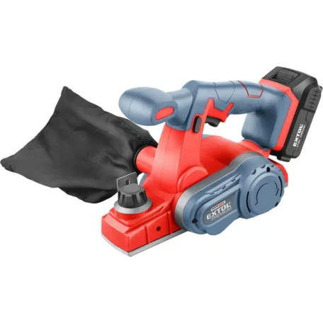 EXTOL 8891830 akkus gyalugép, Share20V, 20V, Li-ion, 1db akku, 1db töltő, 2000 mAh, 10.000 ford/perc, kés: 60 mm, mélység: 0-1,25 mm