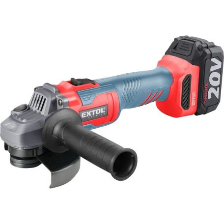 EXTOL PREMIUM akkus sarokcsiszológép, Share20V, 125mm, szénkefe nélküli, 20V, Li-ion, 1db akku, 1db töltő, 4000 mAh, 115mm 8891838