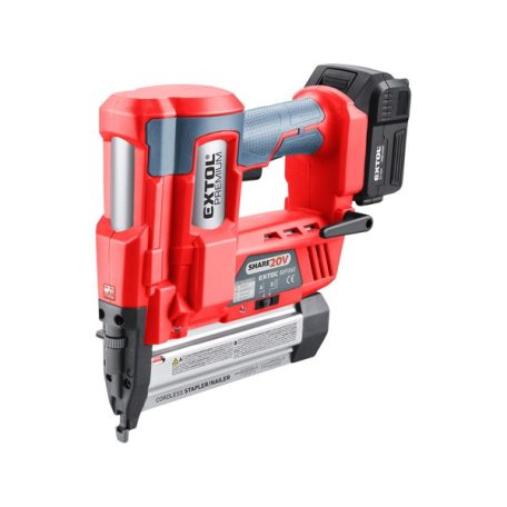 EXTOL 8891860 akkus szög- és kapocs belövő gép, Share20V, 20V, Li-ion, 1db akku, 1db töltő, 2000 mAh, 100 lövés/perc