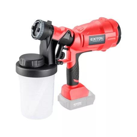 EXTOL akkus festékszóró gép, Share20V, 20V, Li-ion, AKKU és TÖLTŐ NÉLKÜL 700 ml/perc 8891863