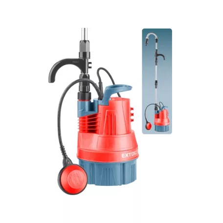 EXTOL esővíz (hordóürítő) szivattyú tiszta vízhez, úszókapcsolóval, 350W, szállító teljesítmény: 5m3/h, max. száll. 11 m 8895015