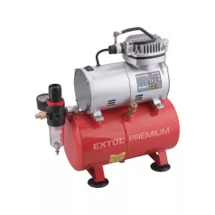   EXTOL PREMIUM olajmentes légkompresszor, 230V/150W, 4 bar, 23 l/perc, 3l tank, airbrush festéshez 8895301