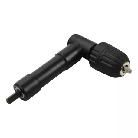 EXTOL 8898012 gyorstokmány, L-alakú, befogás: 0,8-10mm, csatlakozás 3/8", 24UNF (sarokfúró adapter)