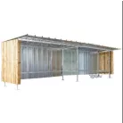 Manutan fedett kerékpártároló, hozzáépíthető, hossza: 400 cm