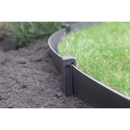 Ágyásszegélyhez rögzítő - Etik fix antracit szín 2x2x27cm 10 db/csomag