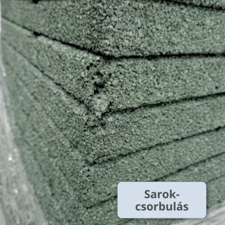 MÁSODOSZTÁLYÚ ReFlex Playzone45 esésvédő gumilap - 4,5x50x50 cm zöld