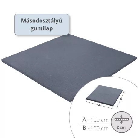 MÁSODOSZTÁLYÚ - Gumilap ReFlex Fitness - 2x100x100 cm szürke