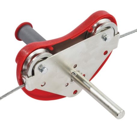 Drótkötélpálya lakossági használatra piros – tányérhintával