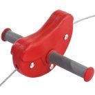 Drótkötélpálya lakossági használatra piros – tányérhintával