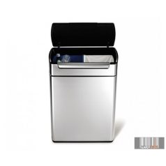   SimpleHuman CW2018 recycler 48 literes, érintős nyitású, ujjlenyomat-biztos rozsdamentes szemetes