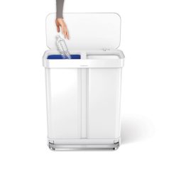   simplehuman CW2107 szelektív 58 literes pedálos szemetes, fehér