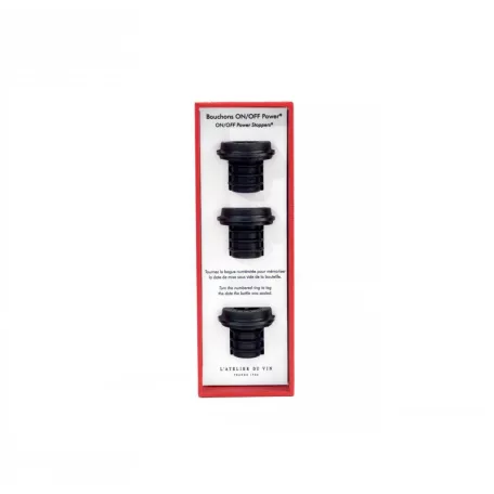 L'Atelier du Vin 095737 3 Bouchons On/Off Power vákuumszelepes dugó (3 db)