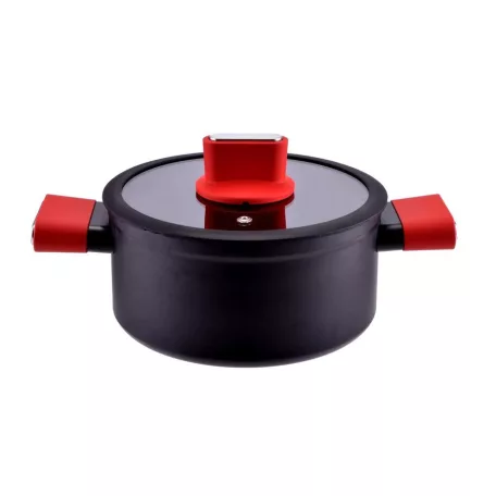 Perfect Home Straight Line tapadásmentes alumínium lábas üvegfedővel 20cm, 3L, indukciós 10406 