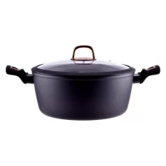   Perfect Home Golden Line tapadásmentes alumínium lábas üvegfedővel 28cm, 6,1L, indukciós 10439 