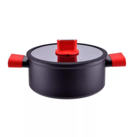 Perfect Home Straight Line tapadásmentes alumínium lábas üvegfedővel 24cm, 5L, indukciós 10440 