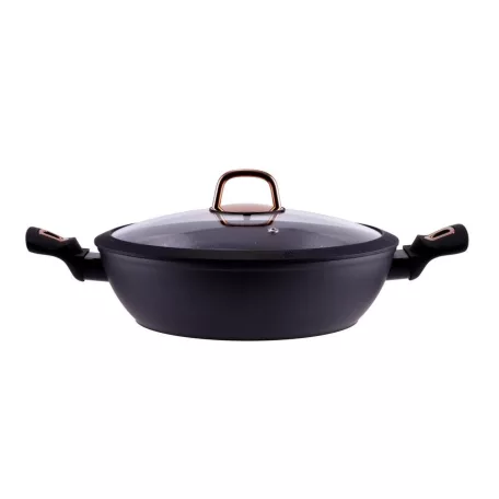 Perfect Home Golden Line tapadásmentes alumínium szeletsütő üvegfedővel 28 cm indukciós 10442 