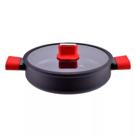 Perfect Home Straight Line tapadásmentes alumínium szeletsütő üvegfedővel 28cm indukciós 10472 