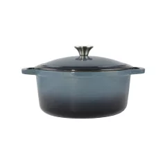   Perfect Home Zománcozott öntöttvas lábas 26 cm, 5,2 literes Acélkék 14611