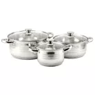 Perfect Home 14722 Diamond 6 részes rozsdamentes edénykészlet üvegfedővel