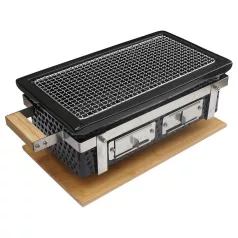  Perfect Home Hibachi Grillező 39*22 cm szögletes fekete 16704