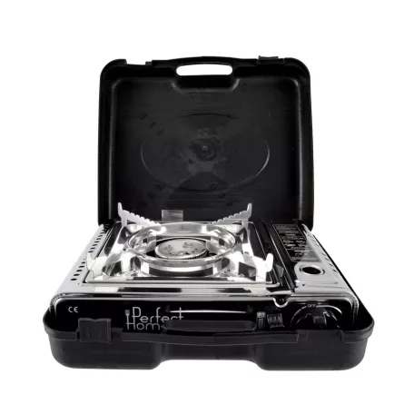 Perfect Home Hordozható gáz főzőlap rozsdamentes ezüst 2,5 kW 17887
