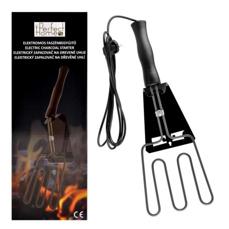 Perfect Home Elektromos faszénbegyújtó rozsdamentes 800W 28379 