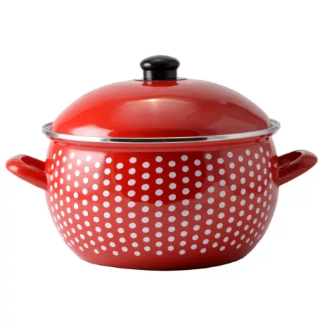 Perfect Home Pöttyös Zománcozott lábas 18cm+fedő 33003