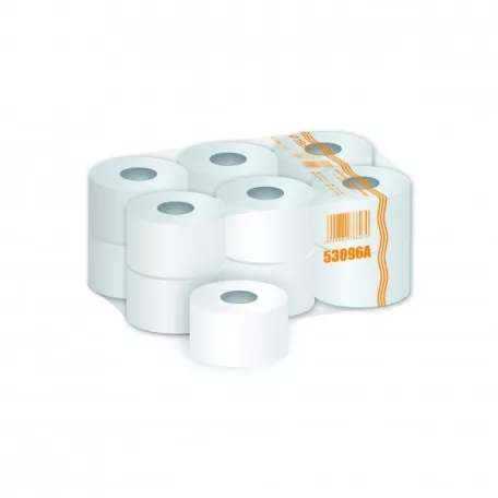 Toalettpapír hófehér, 2 rétegű, 19 cm