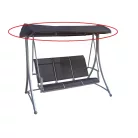 ROJAPLAST tartalék tetőponyva a HOLLYWOOD hintaágyhoz - fekete  001/11